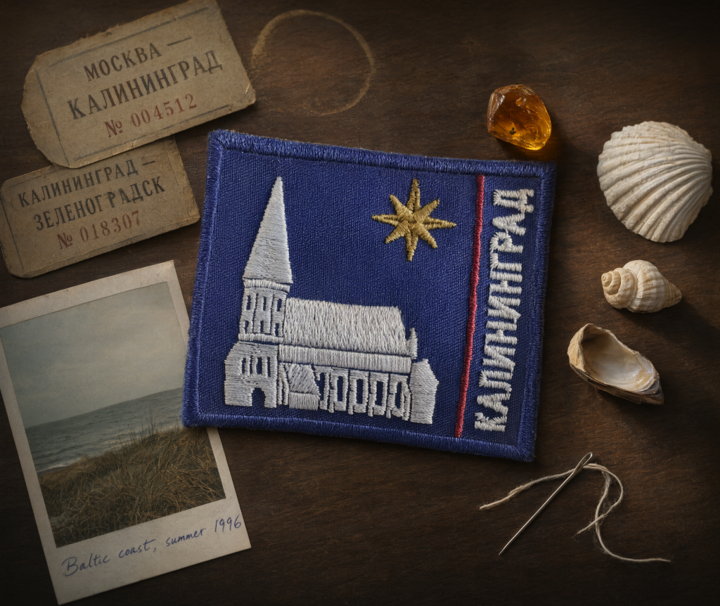 из путешествия в Калининград. «Артефакты поездки» Ностальгия. Тип крепления патча пришивной Патч как трофей, который лежит среди вещей из путешествия в Калининград.